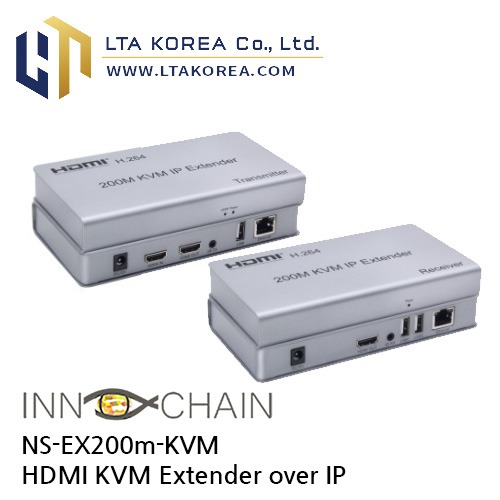 [InnoChain] 이노체인 /NS-EX200m-KVM / 200M HDMI KVM Extender over IP