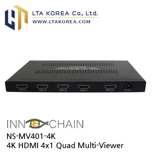 [InnoChain] 이노체인 / NS-MV401-4K / 4K HDMI 4x1 쿼드 멀티 뷰어 Support PIP&amp; Seamless Switch