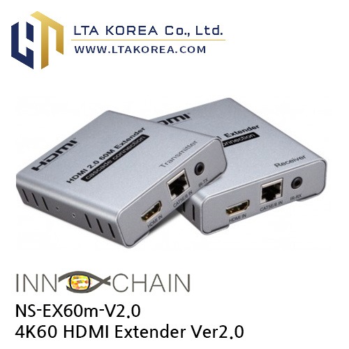 [InnoChain] 이노체인 / NS-EX60m-V2.0 / 4K60 60m HDMI Extneder - Ver. 2.0